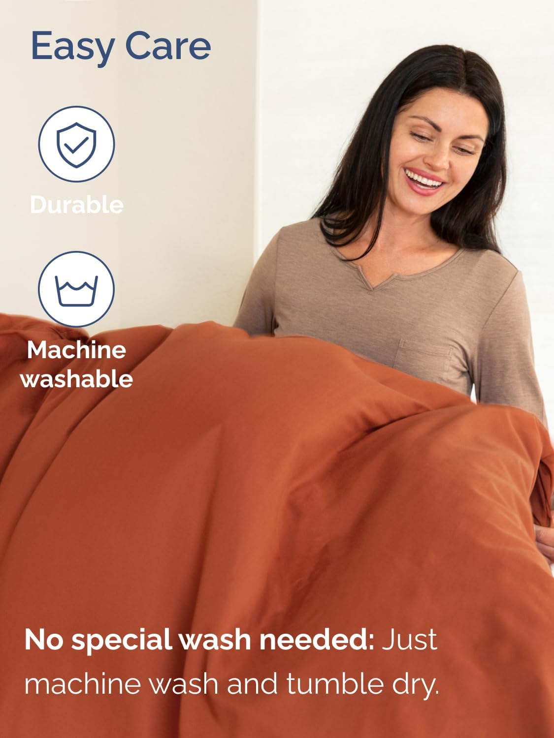 Skiennix Extra Deep Twin Sheet Set | 4-Piece Breathable Cooling Bedding - Soft, Wrinkle-Free Terracotta