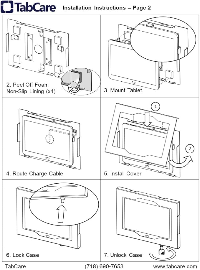 TABcare Locking Security Metal Case for Apple iPad Air 11" 2024/2025 M2/M3 6th gen. for Kiosk, POS, Store, Show Display (White)