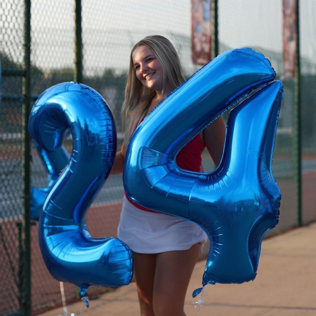 Number 27 Navy Blue Balloon - 40 Inch Birthday Decoration for 27th Celebration | Party Supplies