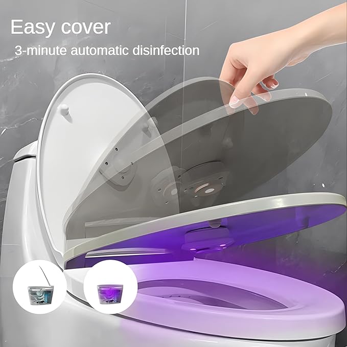 Toilet Lid Clean Lights,Toilet U V Lights for Toilet Seat,Toilet Night Light, Toilet Bowl Light, Motion Sensor Activated LED Night Light