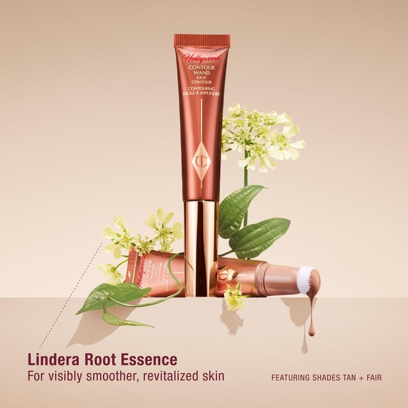 Charlotte Tilbury Hollywood Liquid Contour Wand - Easy-to-Use Contour Stick & Liquid Bronzer for Sculpting & Shaping - Leaves a Natural-Looking Sculpted Finish - Medium/Deep