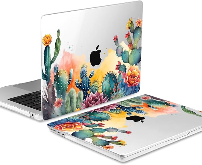 MEEgoodo Case for M5/M4/M3/M2 MacBook Air 13.6 inch 2026 2025 2024 2022, Fit Model A3449/A3240/A3113/A2681, Case Compatible with MacBook Air 13 inch, Tropical Cactus