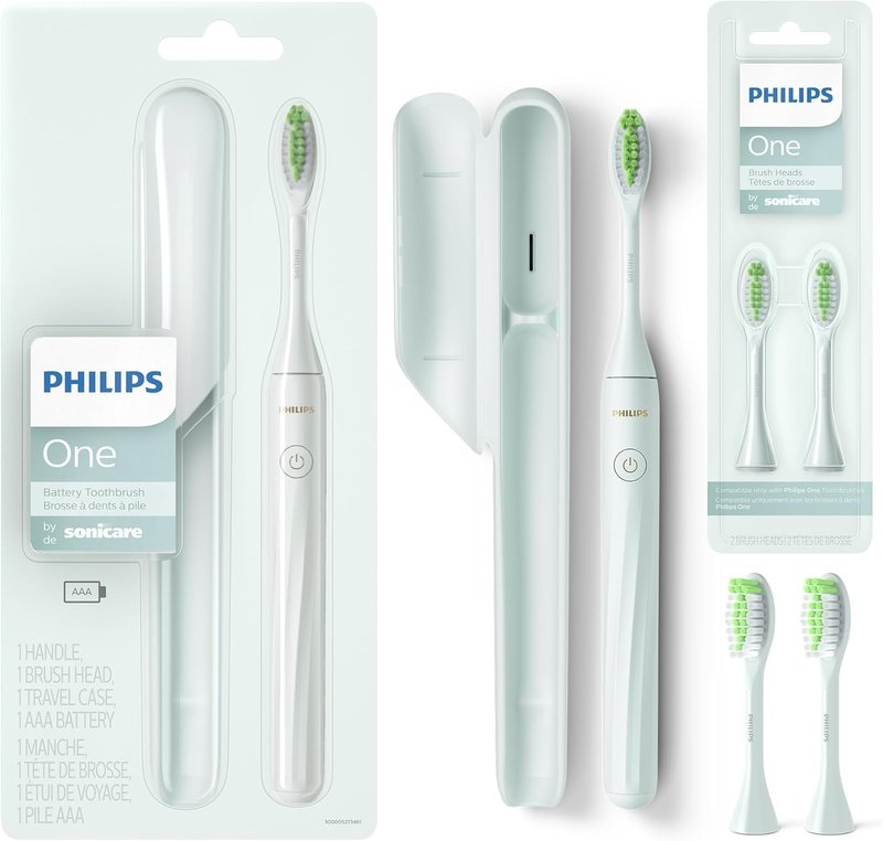 Philips Sonicare Snow Rechargeable Toothbrush, Brush Head Bundle, BD3002/AZ