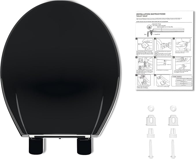 Quiet Slow-Close Commercial Toilet Seat 17" Round â Secure Lock, Quick-Release Hinges, Durable Mark-Resistant PP, Easy Install & Clean, Non-Slip, Ideal for Business Restrooms â Color: 17"