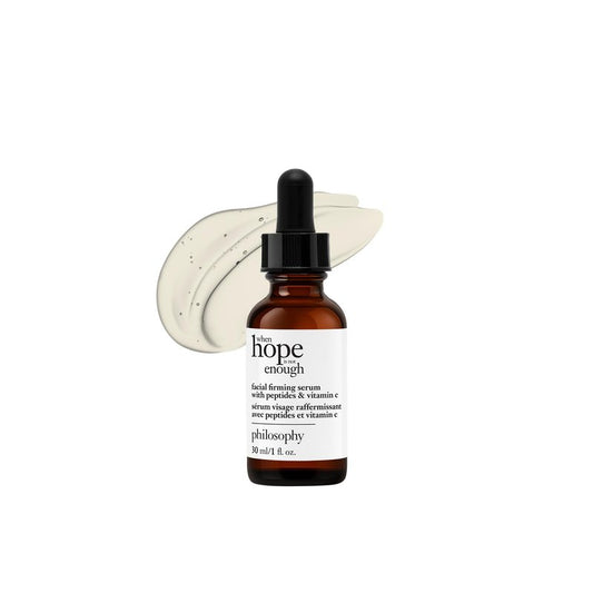 philosophy when hope is not enough facial firming serum - with vitamins C, E & hyaluronic acid - revitalizes dull complexion while reducing the look of fine lines and wrinkles - 1 fl oz