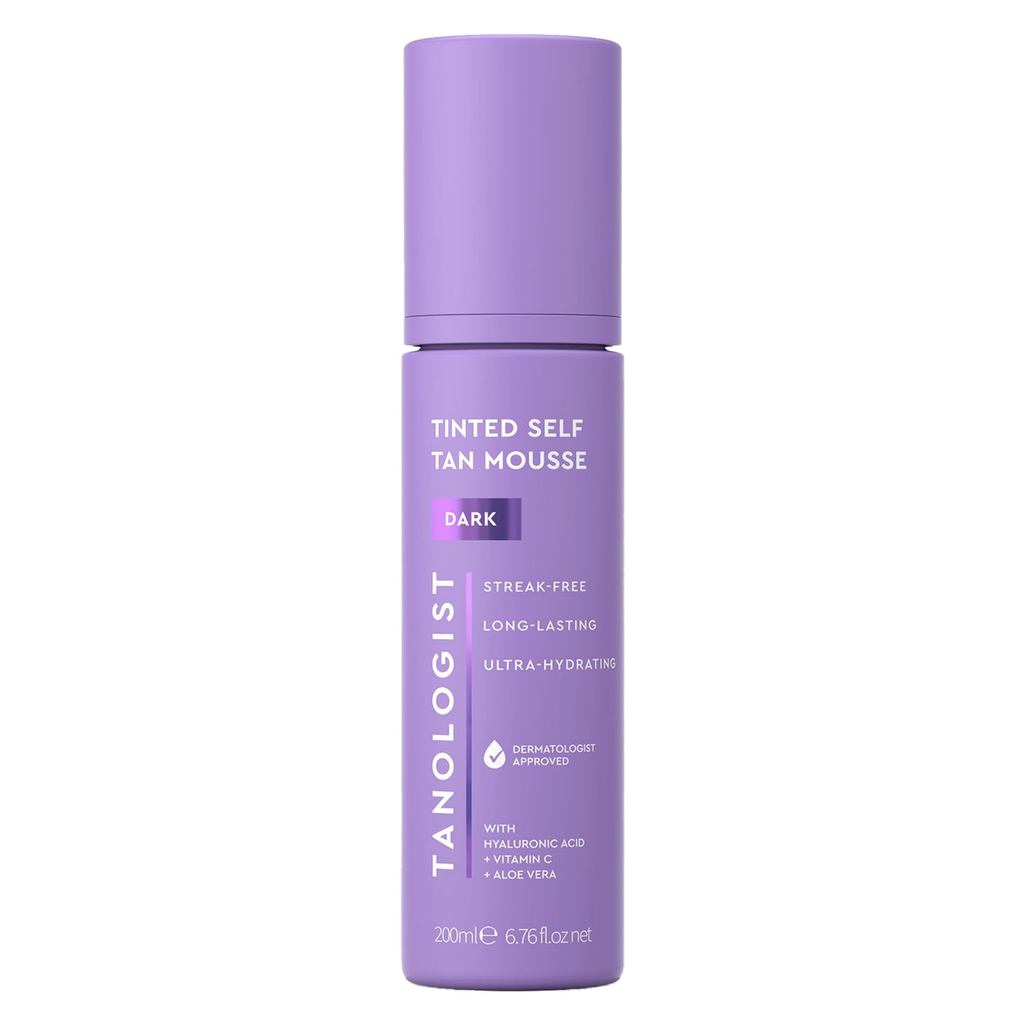 Tanologist Dark Self Tan Mousse, Tinted Self-Tanning Mousse, Streak-Free, Natural Glow, No Fake Tan Smell Or Orange Tone, Long Lasting, Clean Ingredients, Vegan, 6.76 fl. oz/200 ml Bottle