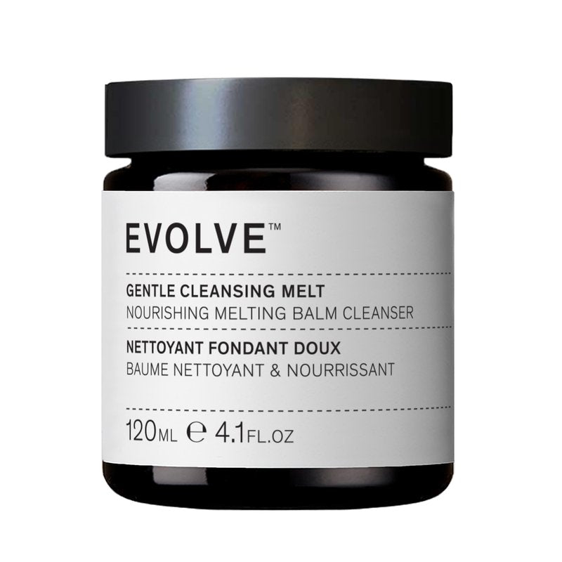 Evolve Organic Beauty - Gentle Cleansing Melt Balm | Soothe, Hydrate, Remove Make Up, Nourish | Baobab Oil, Vanilla | Small-Batch, Vegan Clean Beauty (4.1 oz | 120 mL) Package May Vary