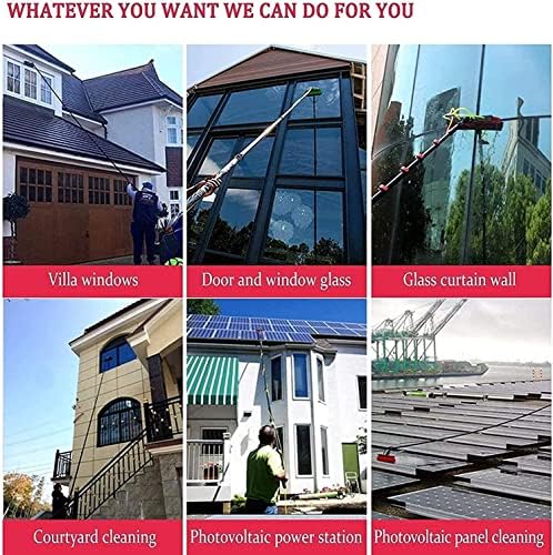Telescopic Glass Cleaning Brush,Photovoltaic Panel Cleaning 3.6-11M Water Fed Telescopic Brush Window Clean Extendable Cleaner Conservatory Roof Cleaning Tools Photovolta,24ft/7.2m