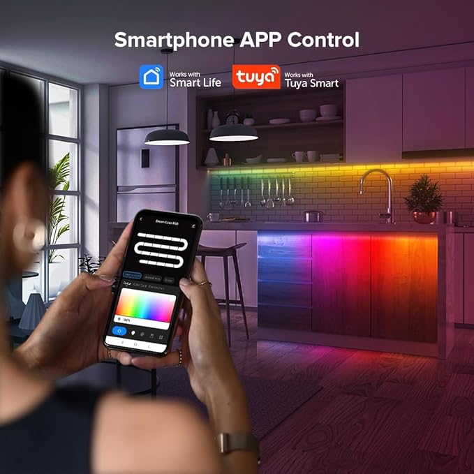 FCOB WiFi RGB IC LED Controller DR03W, Control by Smart Life/Tuya APP/Alexa/Google Home, Support WS2811/WS2812B COB Strip, SPI RGB Controller Work with WR01RF RC03RFB RF Remote