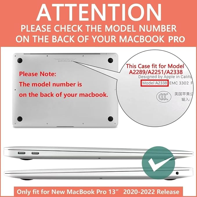 CISSOOK Compatible with MacBook Pro 13 inch Case M2 2025-2020 A2338 M1 A2251 A2289 Model with Touch Bar, Plastic Flower Hard Shell &Keyboard Cover&Screen Protector, Abstract Oil Painting
