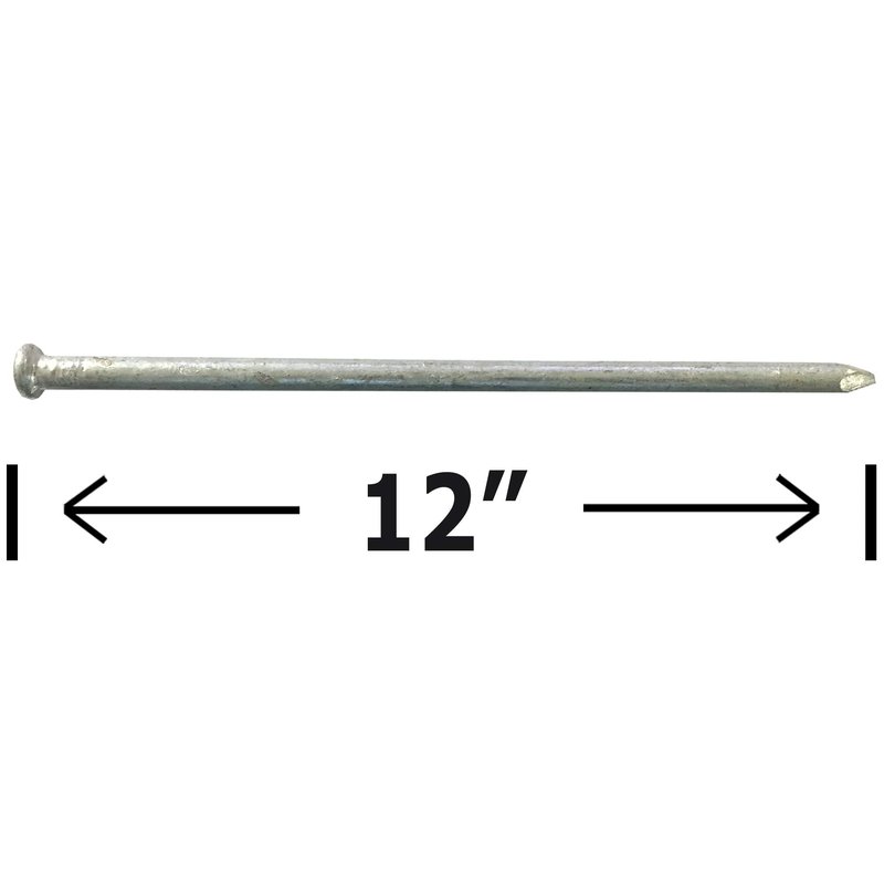 120d - Galvanized Spike nail - Outdoor rust resistant nail, great for landscaping ties (10)