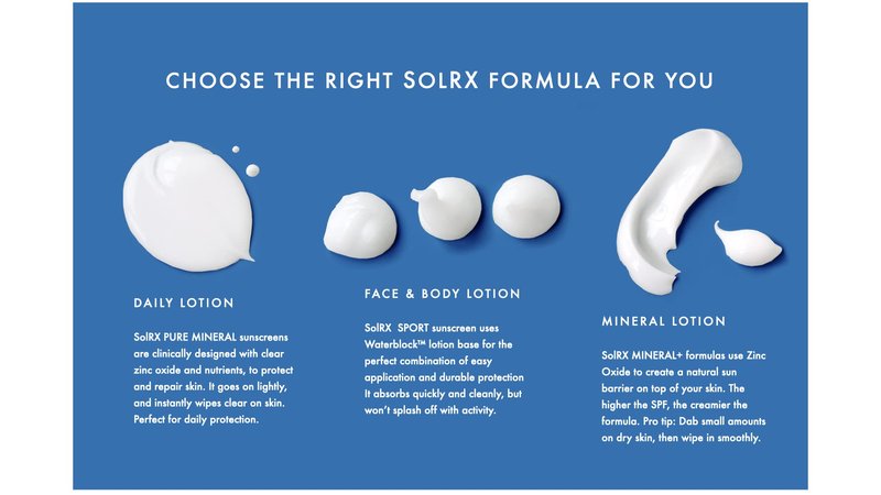 SolRX Pure Mineral SPF 50+ Face Sunscreen - 1.7oz Zinc Oxide Sunscreen with Niacinamide, Daily Facial Sunscreen, Reef Safe Sunscreen