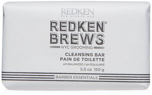 Redken Brews Men's Cleanse Bar - Multi-Purpose Bar Soap For Face and Body For All Men's Skin Types, Moisturizing & Deodorizing With Clean & Fresh Scent, 5.3 Fl Oz