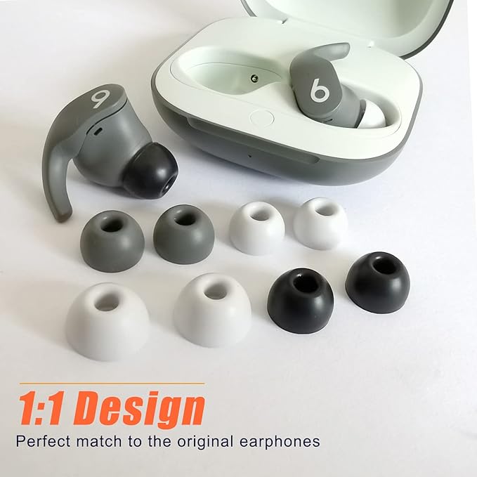 Silicone Ear Tips for Beats Fit Pro, Studio Buds & Solo Buds, Universal Replacement for Beats Earbuds, 6 Pairs LMS Purple