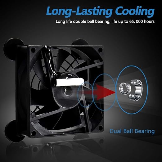 SCCCF Mini, Compact 40mm x 20mm USB Fan, for VR Gear, Aquarium, Roku, Router, Raspberry Pi, Cosplay, Helmet Cooling Ventilation