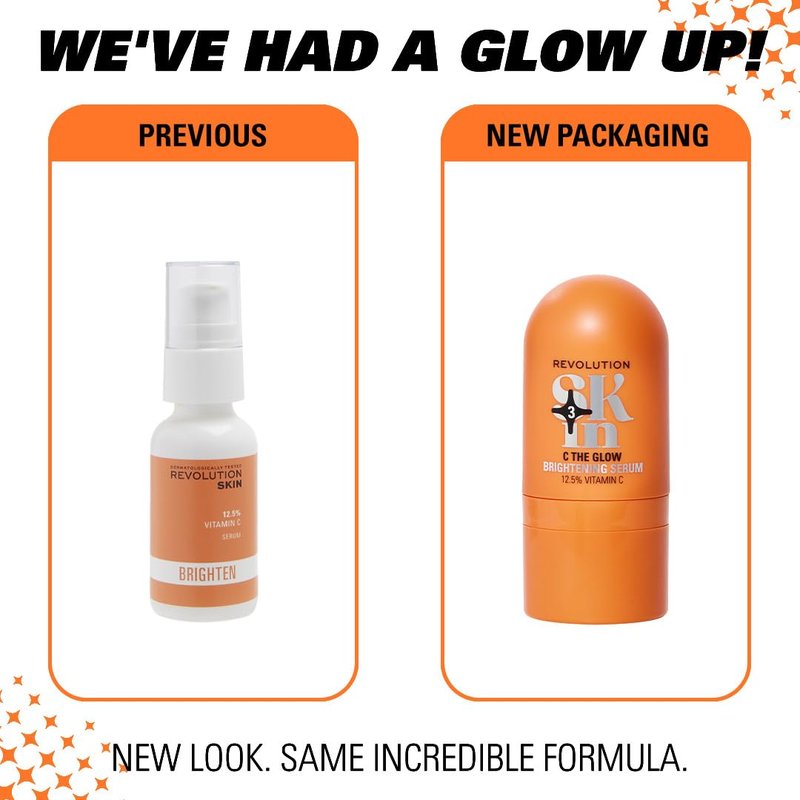 Revolution Skin, C The Glow 12.5% Vitamin C Brightening Face Serum, Moisturizing & Hydrating with Vitamin C, Vegan & Cruelty-Free, 1.01 fl oz
