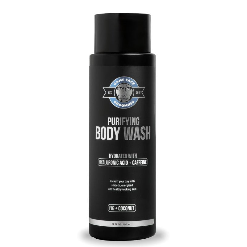 Game Face Grooming Body Wash – Men’s 12 Fl Oz Shower Gel | Cleanses, Exfoliates, And Hydrates Your Skin And Face| Plant Based And Sulfate Free | Fig & Coconut Scent