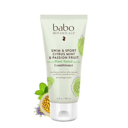 BABO Botanicals Citrus Mint & Passion Fruit Conditioner - Purifying Shea Butter & Green Tea Formula | For All Ages