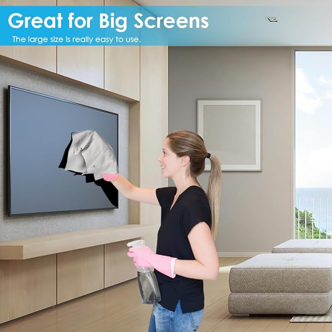 Wsivoiv 6PCS Large Eyeglass Cleaning Cloths, 12 x12 in Screen Cleaner