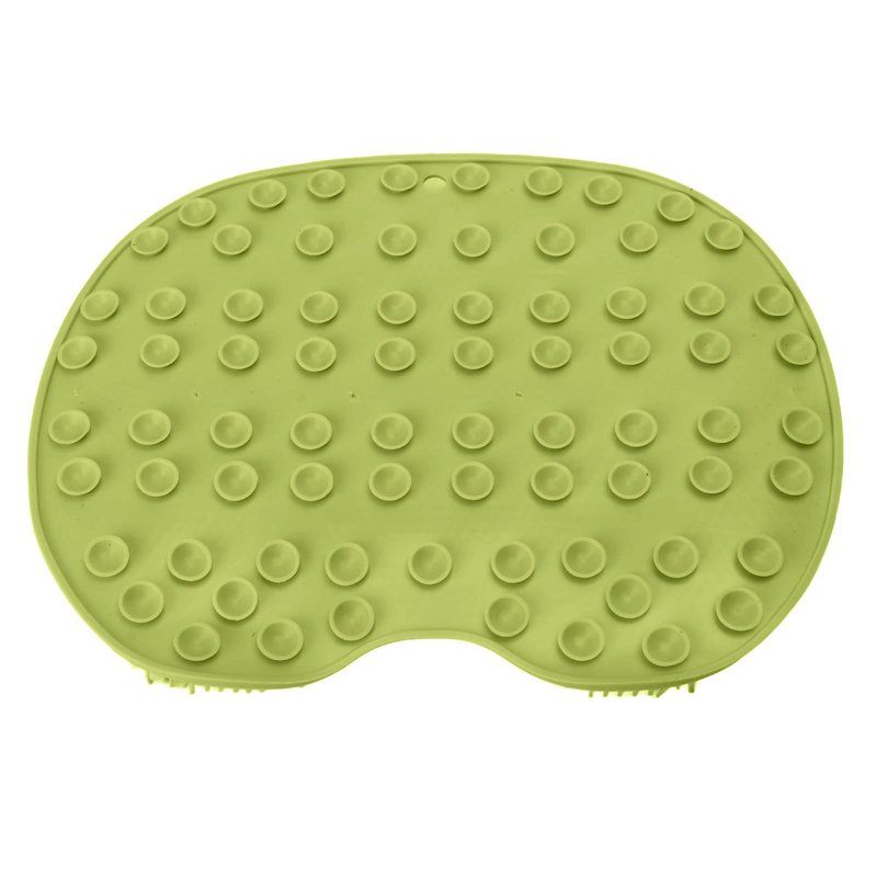 Bath Massage Pad, Shower Foot & Back Scrubber, Body Scrubber, Lazy Bath Massage Cushion Brush with Suction Cups, Bathroom Wash Foot Mat, Foot SPA, Exfoliating Dead Skin Foot Brush(Green)