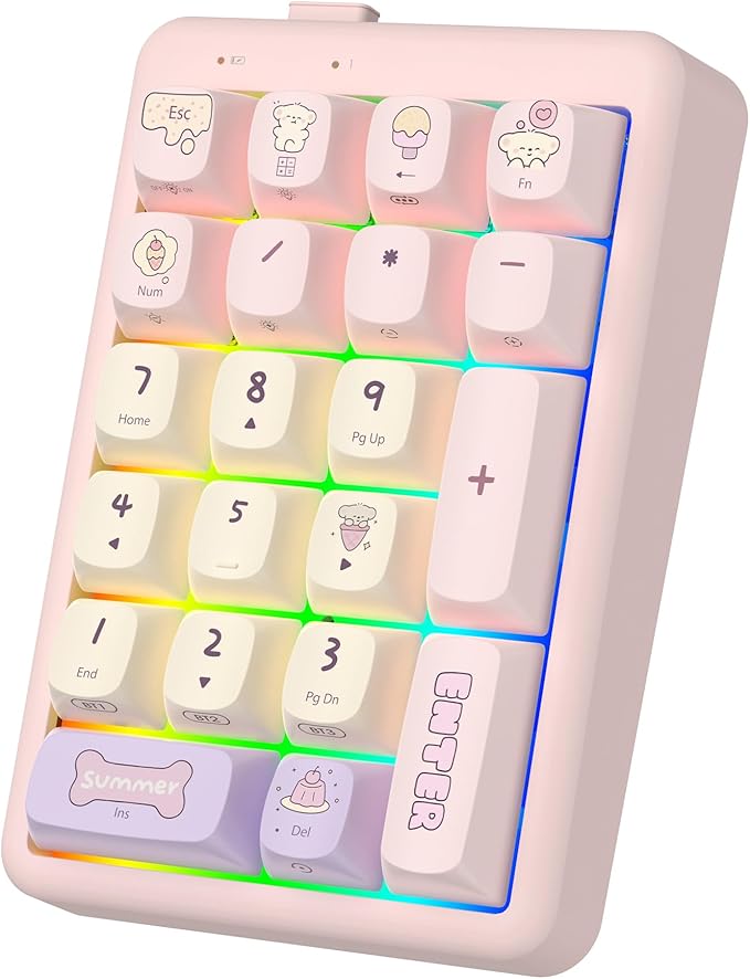 Mechanical Number Pad Wireless Numeric Keypad Bluetooth Numpad 10 Key
