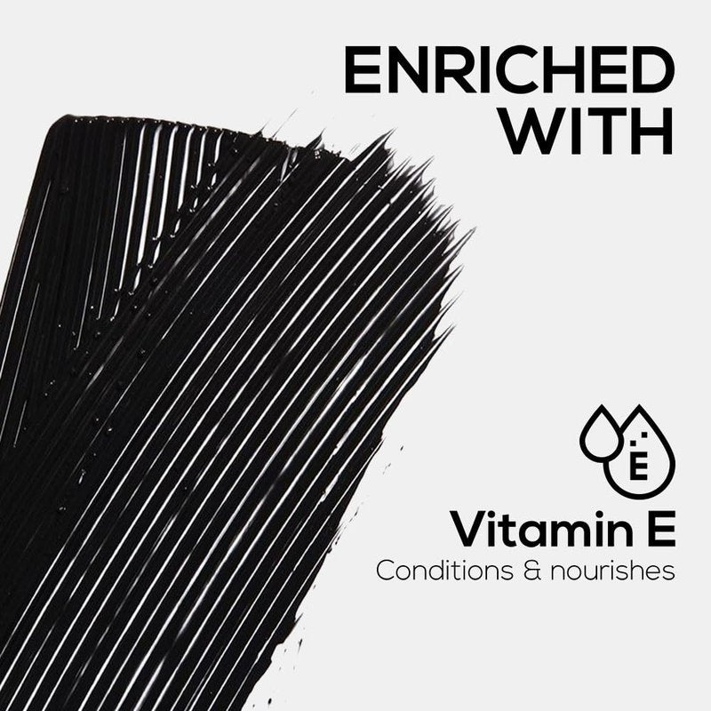 RENEE Midnight Mascara with Unique 360-Degree Wand, Darkest Black, Clump-Free & Long-Lasting Formula, Volumizes, Lengthens & Nourishes, Infused with Vitamin E