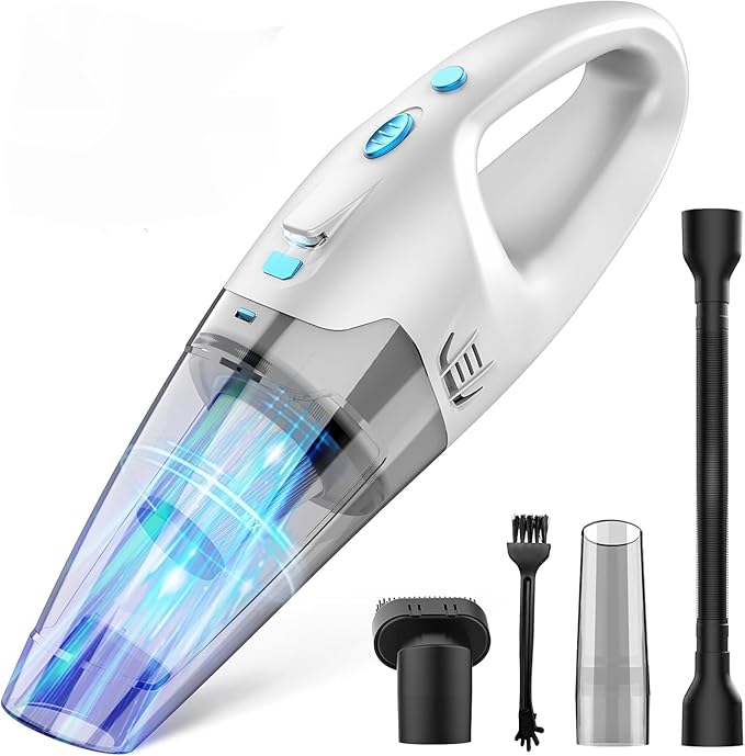 FUOAYOC Handheld Vacuum Cordless, 1.6lbs Lightweight Hand Vacuum for Home/Car/Office Cleaning
