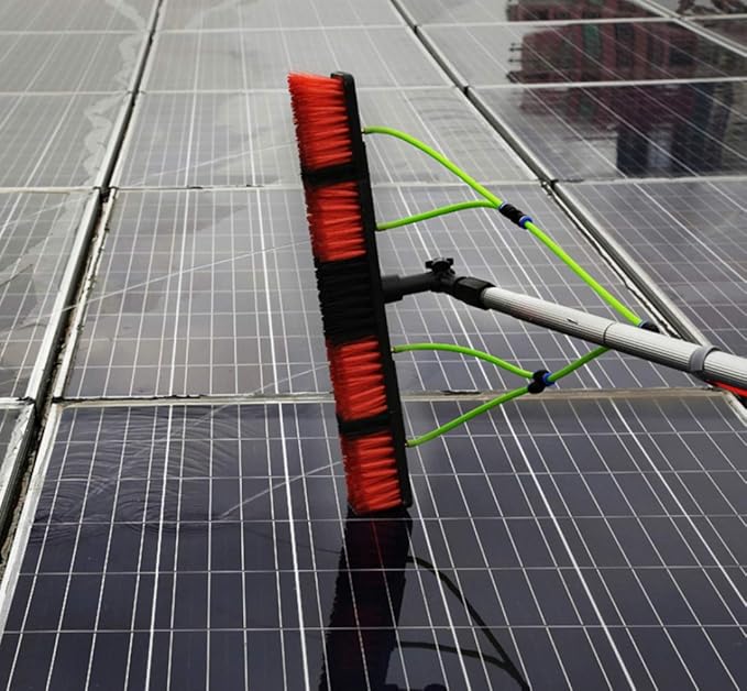 Photovoltaic Panel Cleaning, 3-12M Water Fed Telesbrush, Window Clean, Extendable Cleaner Conservatory Roof Cleaning Tools/6M Rod/50Cm Brush Head