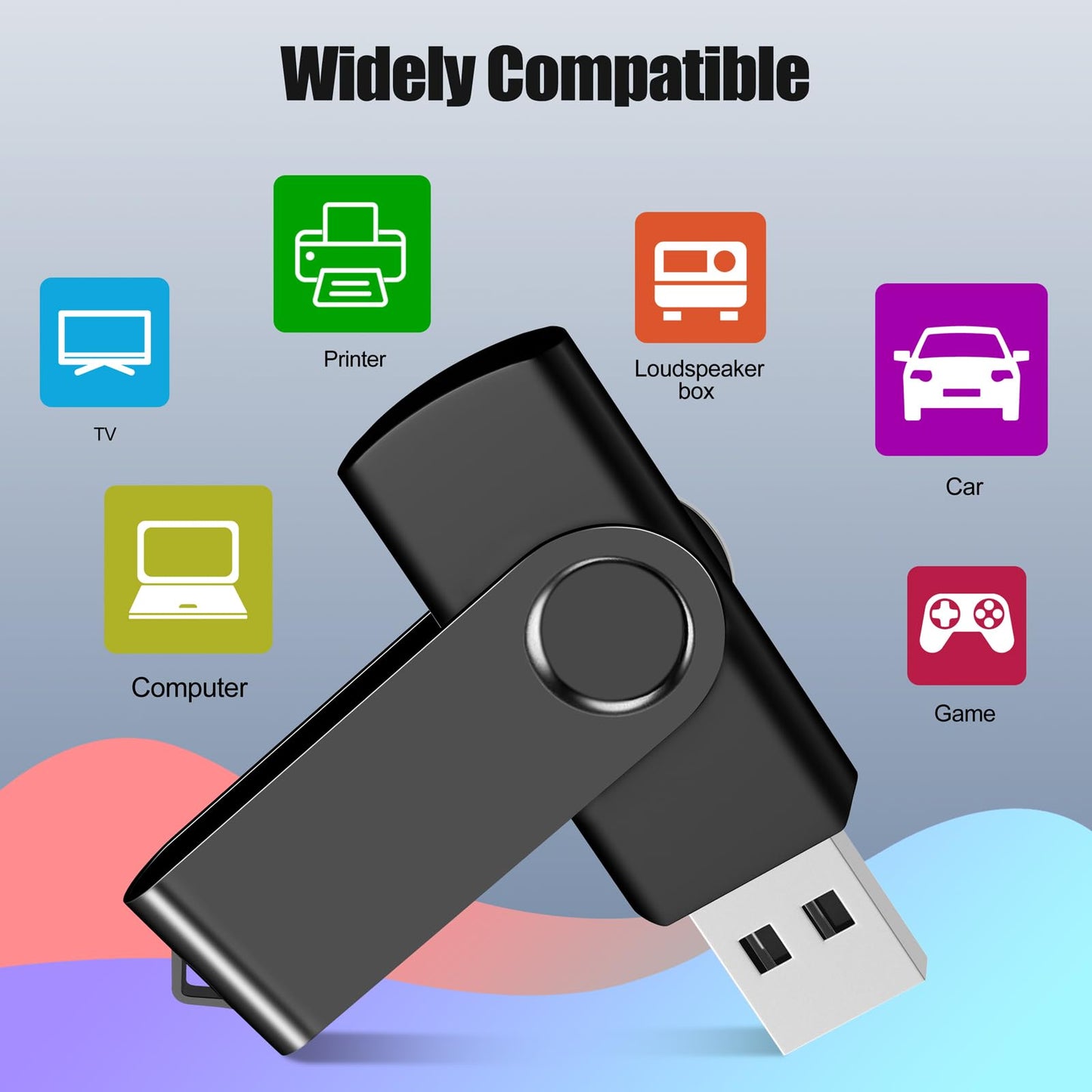 EASTBULL 4GB USB Flash Drive Bulk Thumb Drives 100 Pack with Lanyards USB 2.0 Memory Sticks Zip Drive Pen Drive for Storage and Backup Black 100PCS 4GB
