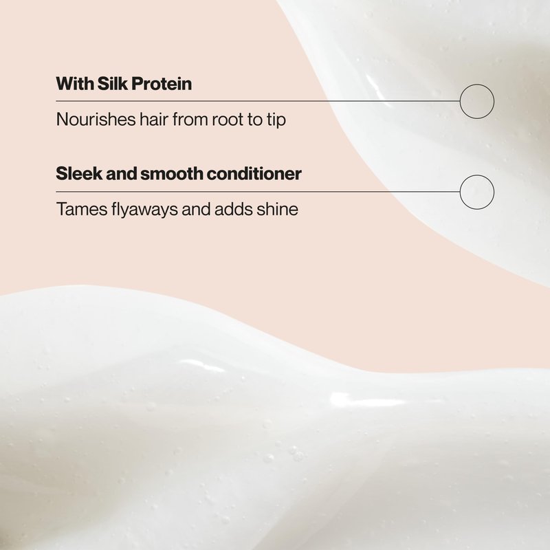 Suave Silk Protein Infusion Sleek & Smooth Conditioner for Dry, Unmanageable Hair, Anti Humidity & 48HR Frizz Control, Enhances Shine & Detangles, 28 FL OZ Pump, 4 Count