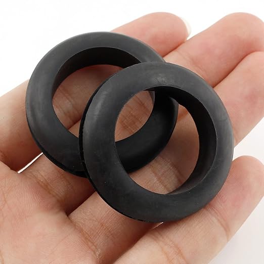 Kyuionty 12 Pcs Rubber Grommets, 1-3/8" Inside Diameter 1-1/2" Drill Hole Rubber Wire Grommets for Wire, Firewall, Cables, Plugs