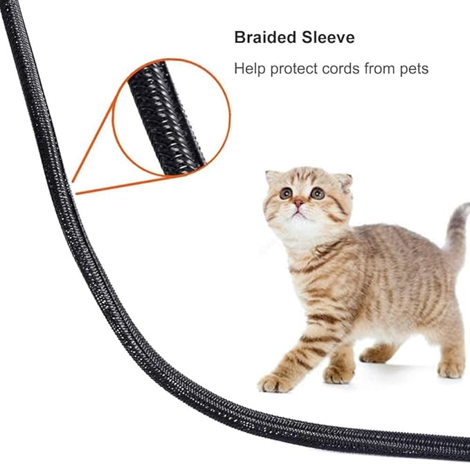 ZhiYo Cable Sleeve, 6.6ft - 1.2 inch, Black