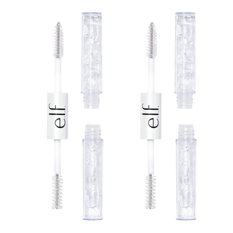 e.l.f. Clear Lash & Brow Mascara Gel, Dual-Sided Flexible Hold, Long-Lasting Clear Formula for Natural-Looking Brows & Defined Lashes