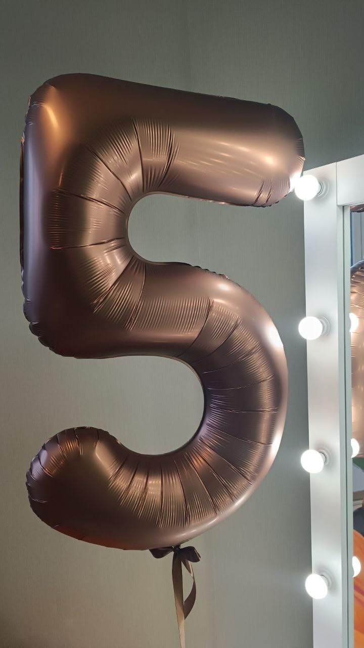 Skiennix Dark Brown Number 10 Balloon - 40 Inch 10th Birthday Decorations for Boys & Girls