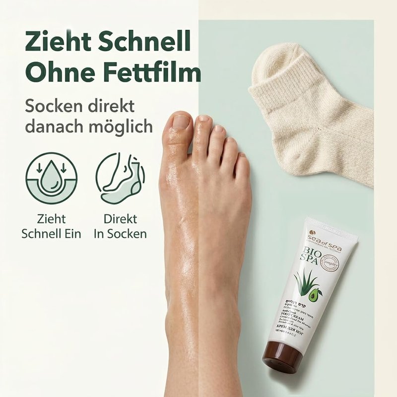 Dead Sea Foot Cream - Nourishing Moisturizer for Soft, Smooth Feet | 4.2 oz