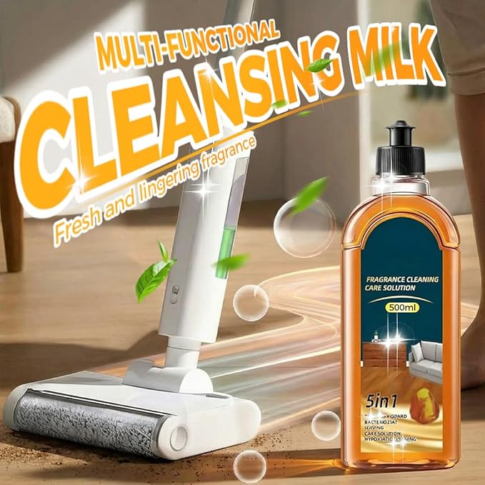 5-in-1 Hardwood Floor Cleaner & Shine Enhancer â All-in-One Stain, Odor & Grease Remover for Wood, Tile, Laminate Floors â Waxing & Shine Restoration for Home, Kitchen, Bathroom (500ML-1PCS)