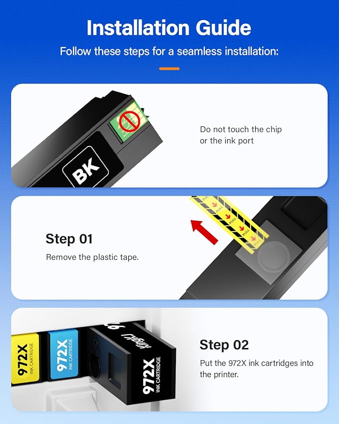 KingKJ 972X Ink Cartridges High Yield 4-Pack