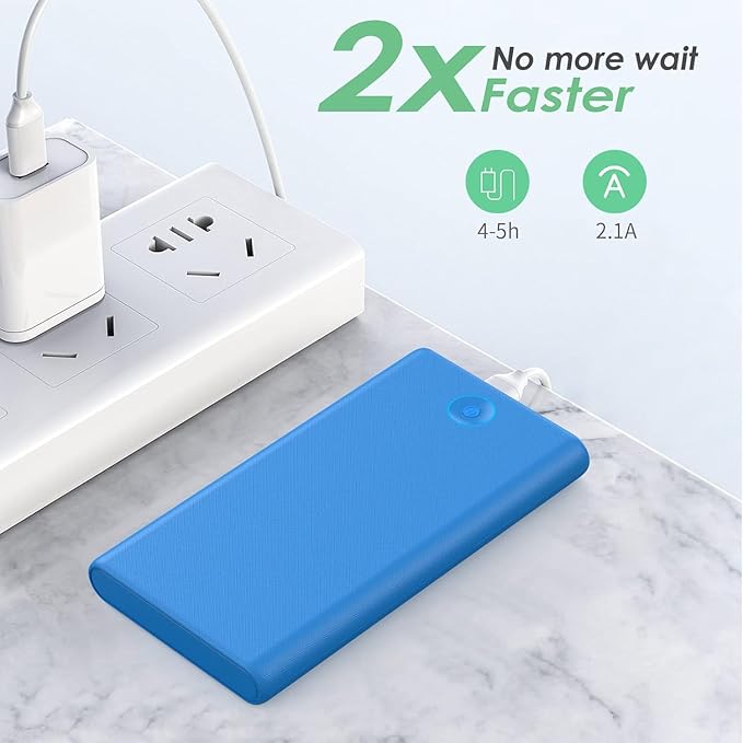 [2-Pack] Portable Charger Power Bank 20000mAh,Ultra Slim Fast Charging Battery Pack with Dual USB Outputs,Travel Essential Portable Phone Charger for iPhone 17/16/15/14/13/12/X,Galaxy S24, Android etc