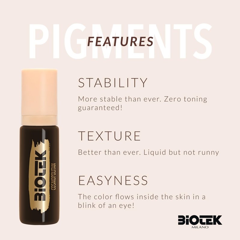 Brows Pigment for Professional Permanent Make Up - Inorganic Liquid - Extra Dark Brown Color- Made in Italy Cosmopolitan, 0.50 Fl Oz (Pack of 1))