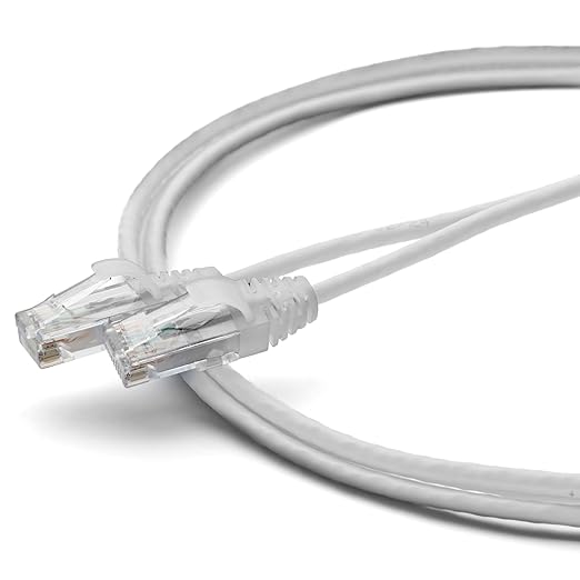 TRUECABLE Cat6 Component Rated Patch Cable, Unshielded (U/UTP), 5ft, White, 28AWG Stranded Pure Copper, Snagless 10G High-Speed Ethernet Cable, PoE++ 4PPoE 100W, UL Listed, RoHS-3, 1 Pack