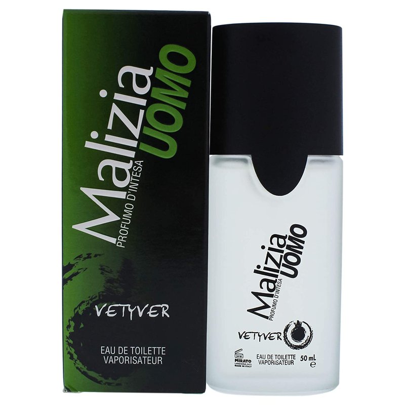 Vetyver Malizia Uomo Eau de Toilette Spray for Men - 1.7 Ounce Fragrance for Daily Wear