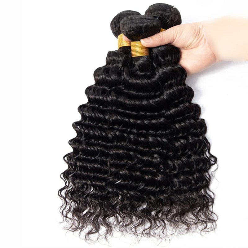 Water Wave Hair Bundles - 18/20/22 Inch Brazilian Remy Human Hair | 10A Grade Unprocessed Virgin Extensions for Black Women