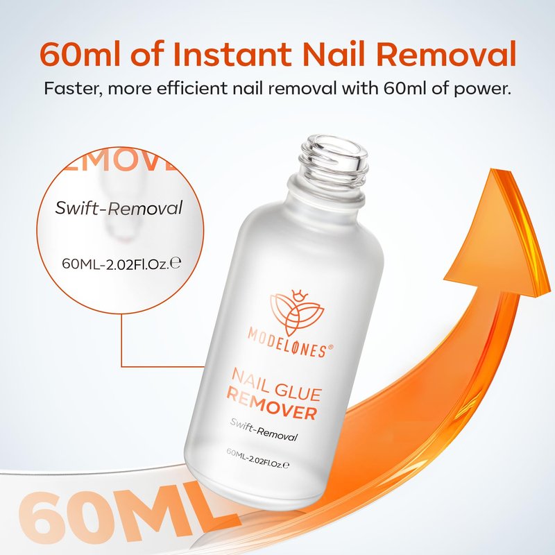 modelones 30 ML Nail Glue Remover for Press On Nails, Yellow