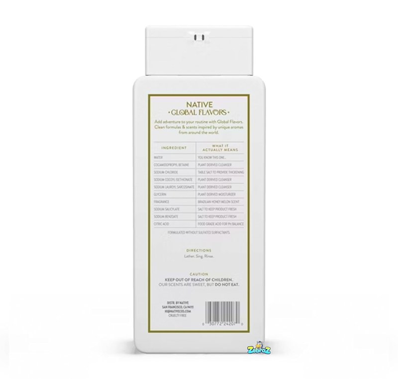 Native Passport Limited Edition Body Wash - Brazilian Honey Melon - Sulfate-Free, 18 fl oz | Pack of 2
