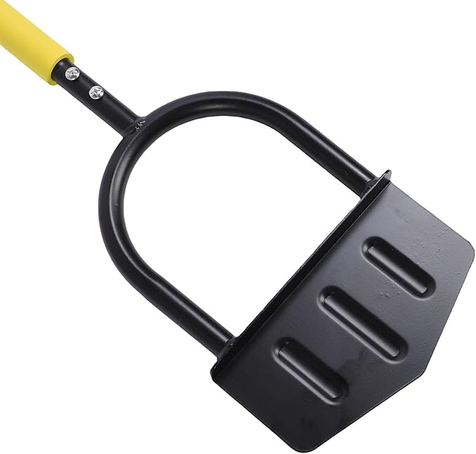 Lawn Edger Tool with T Handle, Stainless Steel Half Moon, Durable Garden Edging - Comfortable Grip, Ergonomic Design, Ideal for Sidewalks and Flower Beds