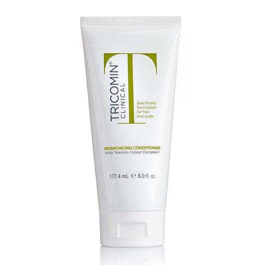 NEOVA Tricomin Reinforcing Conditioner- moisture-rich formula. Reinforce and strengthen hair to minimize strand breakage and split ends