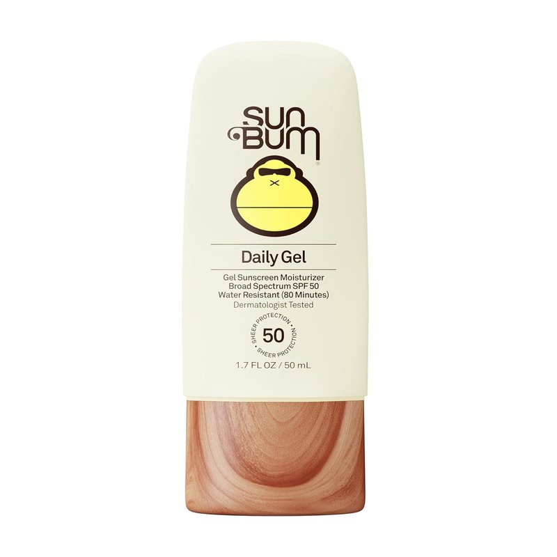 Sun Bum Daily SPF 50 Clear Gel Face Sunscreen - Broad Spectrum Moisturizing Formula with Vitamin E | Travel Size 1.7 oz