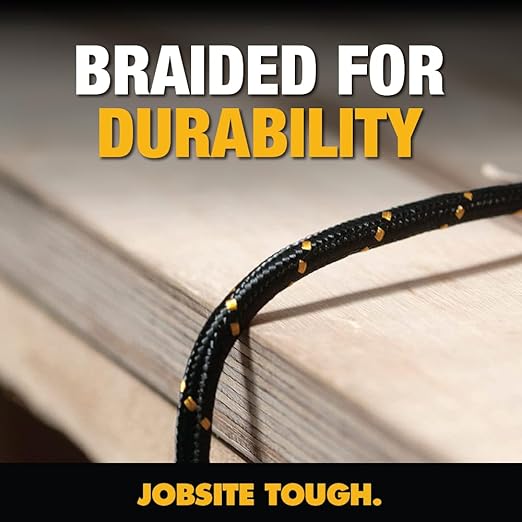 DEWALT Heavy Duty USB to Micro-USB Cable, Jobsite Micro USB Connector Cable, High Speed Charging Cord for Compatible Android Phones, Cameras, Legacy Devices, 4 ft
