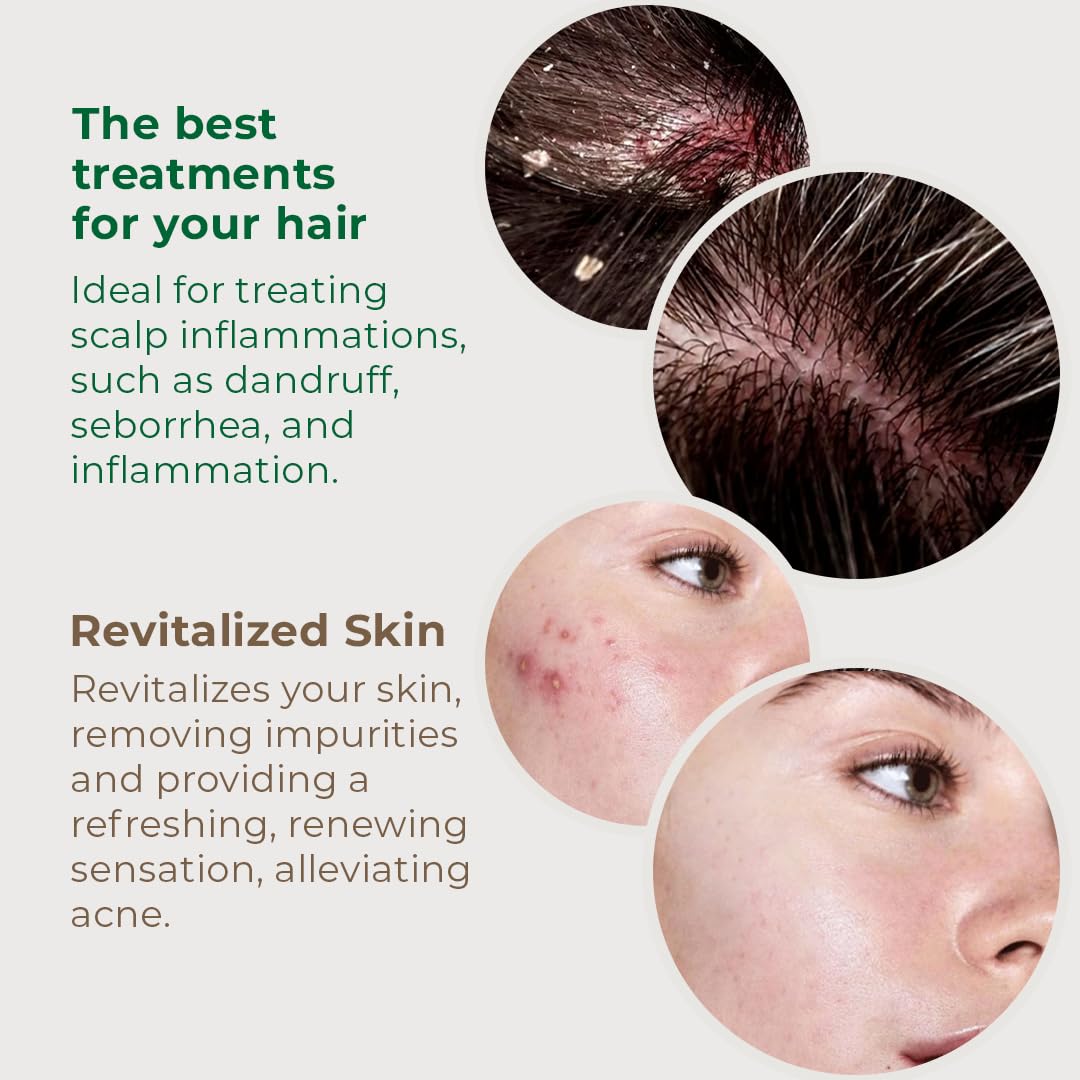 Detox Hydrating Gel Hair Mask - Hair & Scalp Oilness Control, Protection & Nourishment, Hair Care Products for Women - VEGAN, Green Clay, Red Seaweed Extracts - 7.05oz - Sweet Pro
