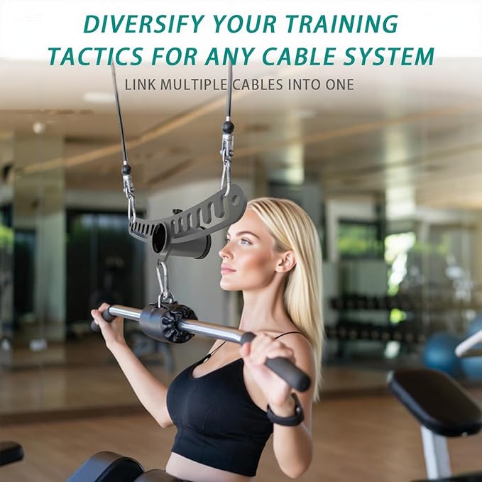 Multi-Function Landmine Attachment & Cable Machine Double to Single Pulley Adapter – Fits 2” Olympic Barbells – Heavy-Duty Steel Base for Landmine Press, Rows, Lat Pulldown, and Home Gym Training